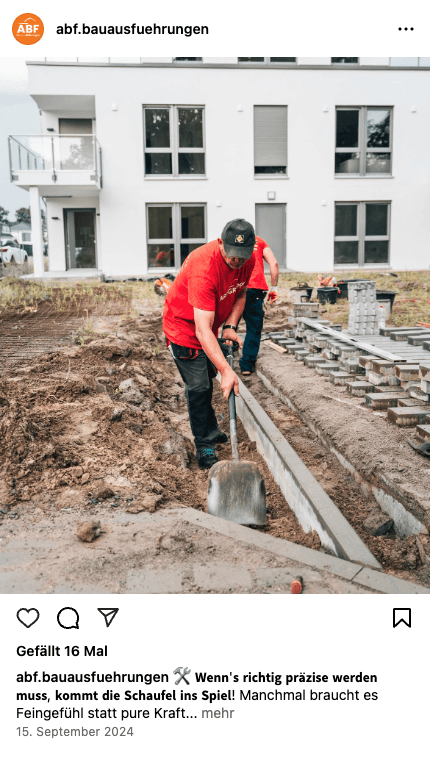 Wenn Präzision zählt, ist der Bagger unschlagbar. Mit Feingefühl statt Kraft sorgt die Schaufel für exakte Ergebnisse.